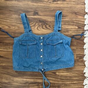 Free people Jean crop top